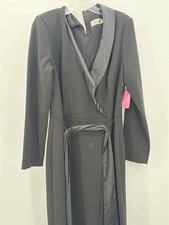 Pre-Owned Eliza J Black Size 14 Maxi Long Sleeve Dress