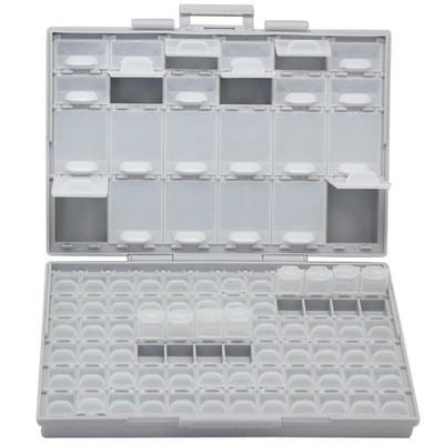 AideTek BOXALL96 96 Lids Enclosure SMD SMT Parts Organizer Surface Mount Box ...