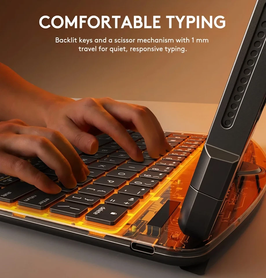 GUSGU Transparent Case with Wireless Keyboard only for 2024 iPad Pro 11-in.(M4) - Image 2 of 4