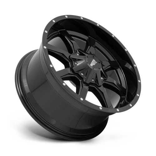 20X9 Moto Metal MO970 5X5.5/150 18MM GLOSS BLACK W/ SPOT MILLED LIP - Изображение 2 из 4