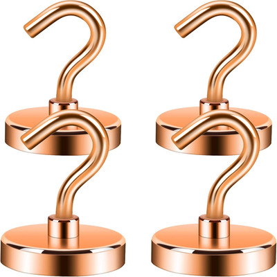 Magnetic Hooks Heavy Duty, Strong Magnet with Hook for Fridge, Super Neodymium E