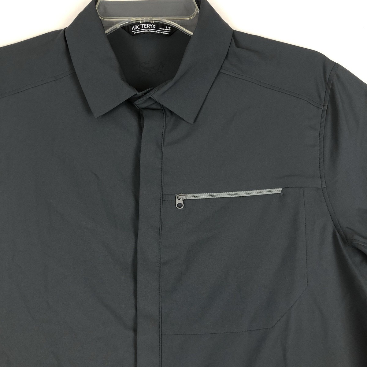 Arcteryx Skyline SS Shirt Men S Regular Fit Gray Cinder Snap 25214