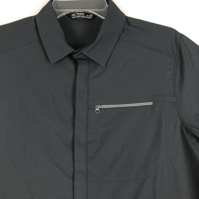 Arcteryx Skyline SS Shirt Men S Regular Fit Gray Cinder Snap 25214
