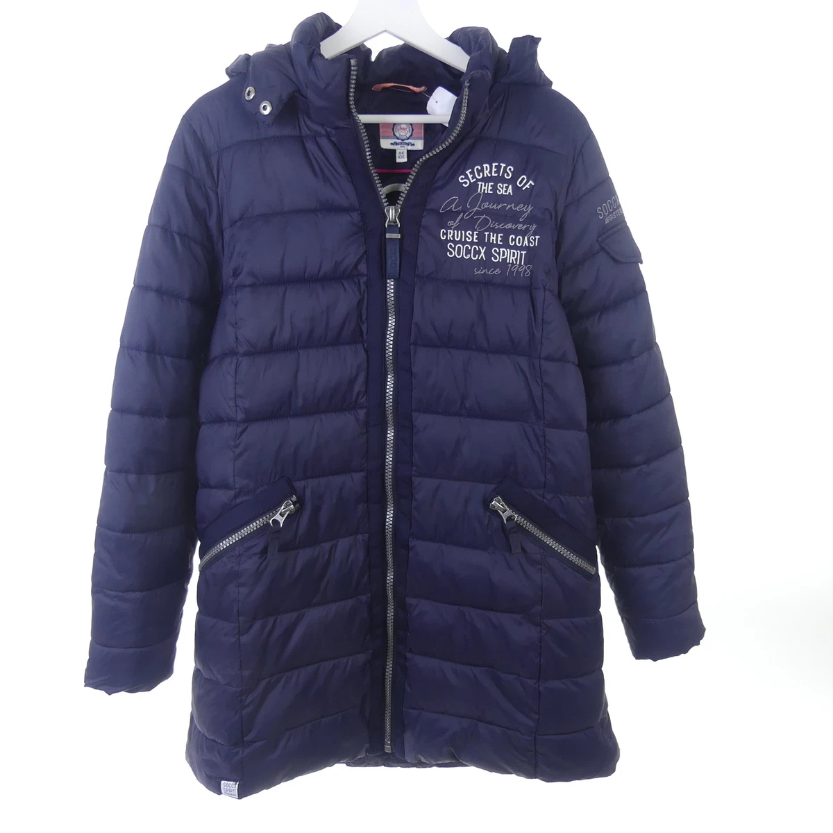 Veste Femme D'hiver Chaude SOCCX - Taille 38 M Orange Clair, Polyester, Style Steppé