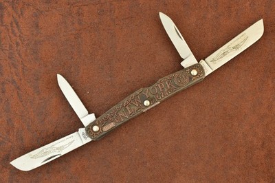 VINTAGE SCHRADE USA SW CUT METAL CONGRESS KNIFE 1/3000 1976 NEW YORK (30345)