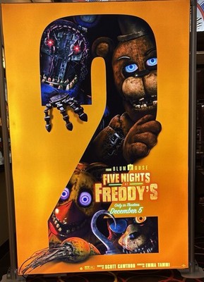 AMC Five Nights at Freddy's 2 Exclusive Cloth Banner 5 Feet Wide X 8 Feet Tall!!
