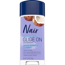 Nair Sensitive Formula Glide On, Hands-Free Applicator Hair Removal Cream with C