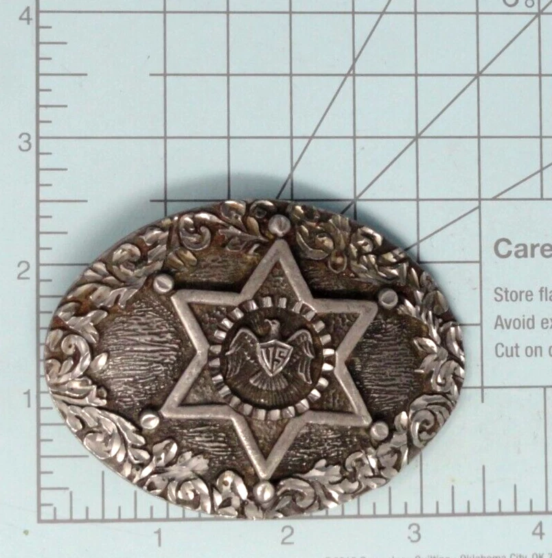 Fivela de cinto Star Badge EUA Eagle Western Scroll vintage anos 90 ege EUA .TWY710 - Imagem 3 de 4