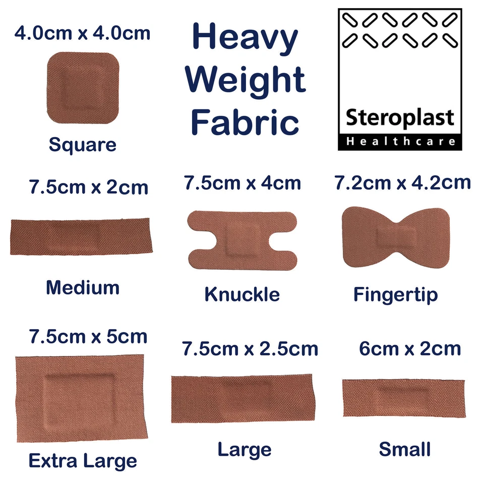 STEROPLAST PREMIUM HEAVY WEIGHT FABRIC ULTRA ADHESIVE MEDIC GRADE WOUND PLASTERS