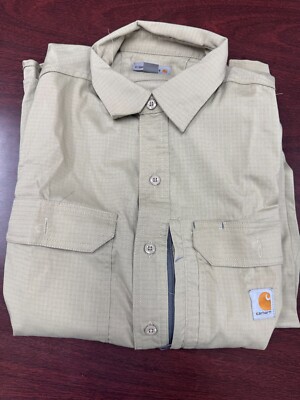 Carhartt Men's Short Sleeve Work Shirt, Khaki