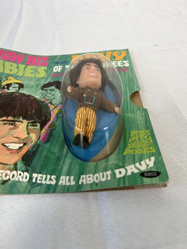 Tarjeta de colección 1967 Show Biz Babies Davy Jones de "The Monkees" en exhibición RARA - Imagen 2 de 7