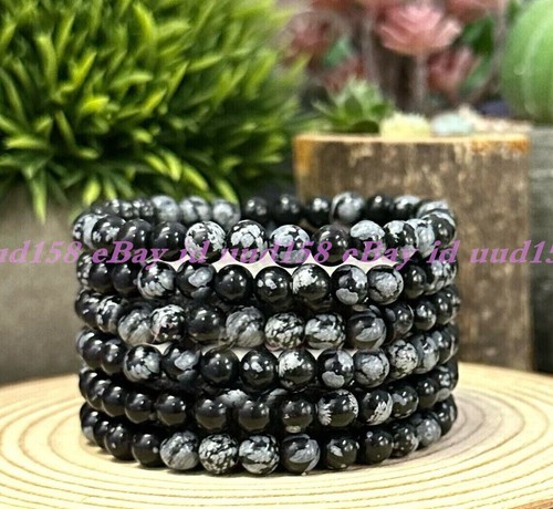 "Lotes al por mayor de 6 piezas pulsera elástica curativa cristal piedras preciosas naturales de 6 mm 7,5""" - Imagen 136 de 157