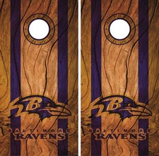 Baltimore Ravens Cornhole Wrap Game Skin Decal Wood Design