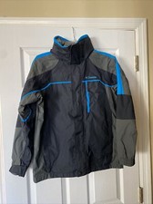 Columbia Youth Interchange Shell Jacket Hooded Size 14/16 Teal Black Gray