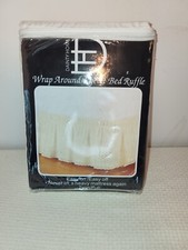 Eyelet Bed Ruffle Twin/Full Wrap Around Ivory Color 15 Inch Drop New Dainty Home