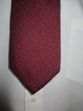 BROOKS BROTHERS / MAKERS / USA MADE RED NAVY BLUE PRINT / SILK TIE