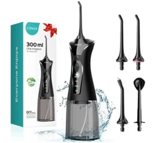 COSLUS Water Dental Flosser Pick for Teeth: 4 Modes Cordless Portable