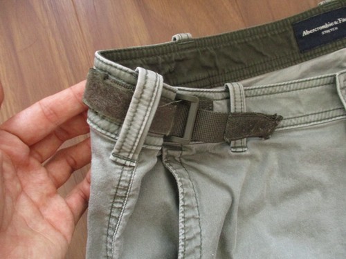 Vintage Abercrombie & Fitch Cargo Pants Mens Size 34x32 Green Paratrooper Baggy - Picture 5 of 23