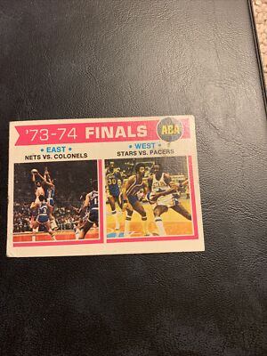 #248 Low Grade Ńets Colonel s Stars Pacers Finals  1974-75 Topps Cb12-1