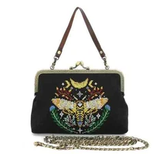 Death Moth Handbag Evening Purse Skull Buffalo Bill Fashion Fun Crossbody Gift
