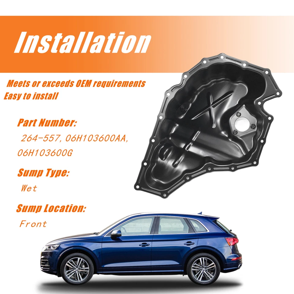 cárter de aceite del motor para Audi A5 A5 Quattro Q5 A4 A4 Quattro allroad A6 A6 Quattro Foto 4 de 4