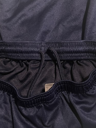 Youth Adidas Athletic Gym Shorts Blue Pocketless Drawstring Youth Size Large - Picture 5 of 9