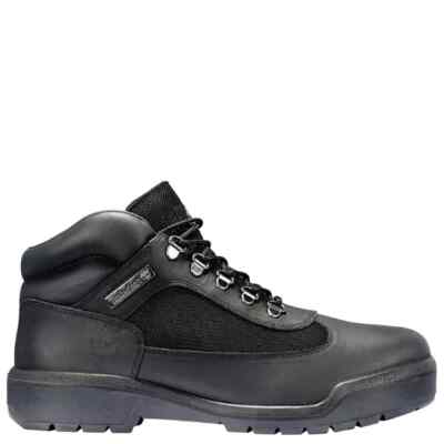 Men s Timberland Waterproof FIELD BOOT Black Smooth Leather NEW TBOA17KY 8-13