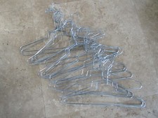 Lot, 20 stainless steel wire coat hangers