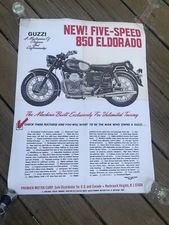 Vintage Moto Guzzi Poster suitable for framing 850 Eldorado 17x22" 