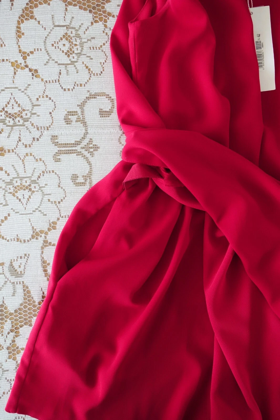 MAISON MARGIELA Abito Maison Martin Margiela MM6 rosso doppio strato cravatta laterale taglia IT 42 US 6 Nuovo con etichette