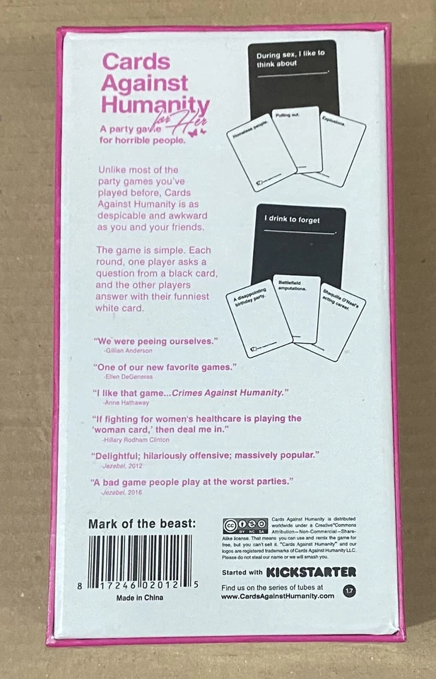 Cards Against Humanity For Her A Party Game Limited Edition Pink Kartenspiel - Bild 2 von 4