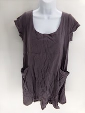 NINE WEST Purple Dress Size 14 Cap Sleeve front Pockets back zipper