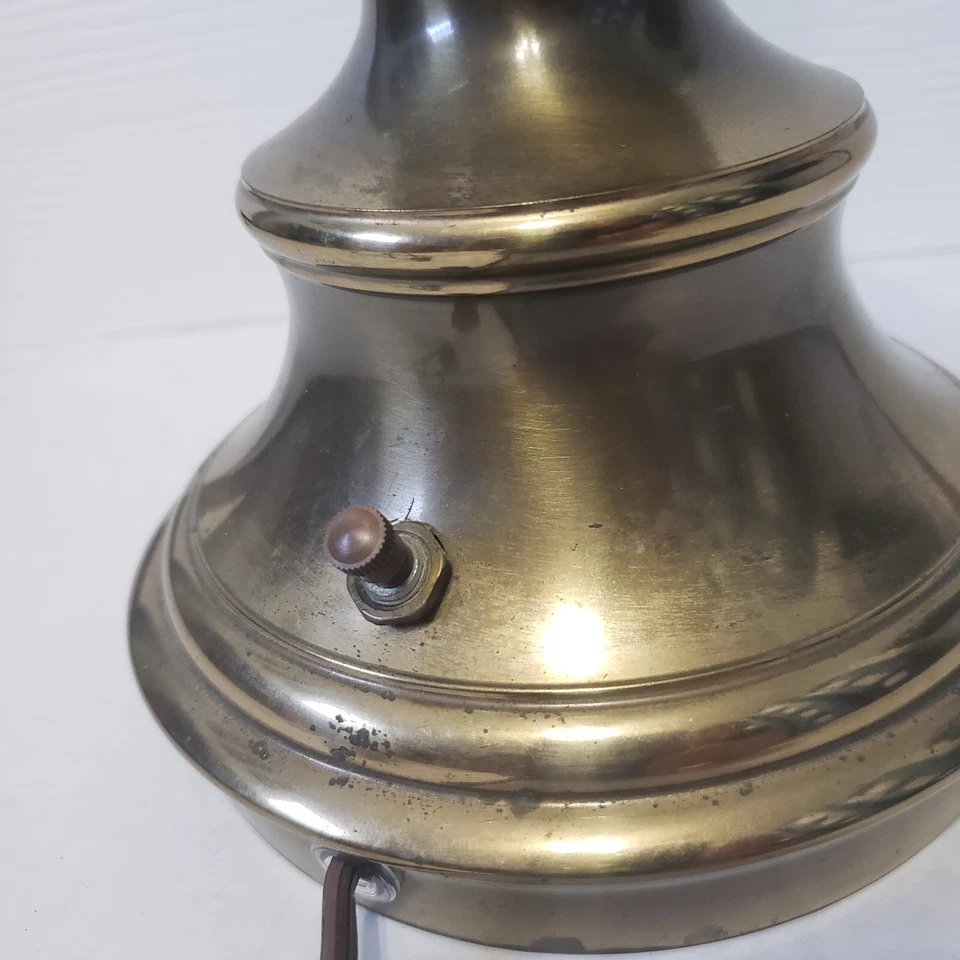 Lámpara Stiffel Candelabro Lámpara de Mesa Latón 3 Vías Metal De Colección Usada Sin Pantalla EE. UU. Foto 3 de 4