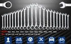 WORKPRO 22-Piece Ratcheting Combination Wrench Set Metric 6-18mm & SAE 1/4-3/4"