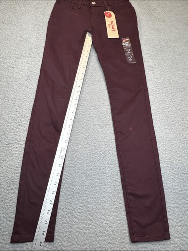 Levis 710 Damen Super Skinny Soft Touch Stretch Fit Burgund Denim Jeans Neu mit Etikett - Bild 11 von 21