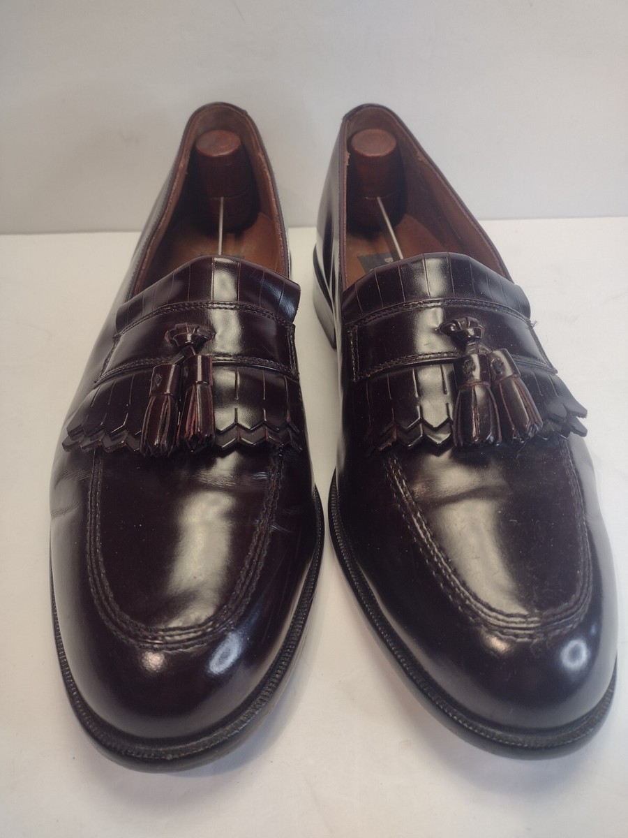 Bostonian Leather Shoes Burgundy Kiltie Tassel Loafers 20328  display picture 1