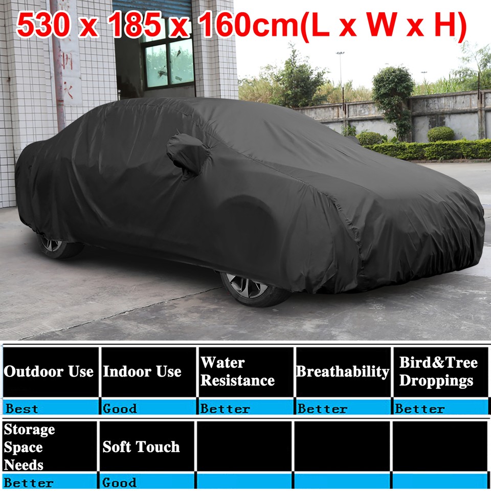 KEYOOG 6-layer Full Car Cover Is All-weather Waterproof, Universal In All Seasons, Snow Prevention, Rainproof, Acid Rainproof, Sunscreen, Ultraviolet-proof, Universally Applicable To Sedan (188"-198 - Foto 12