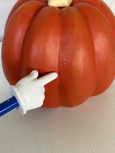 Halloween Pumpkin Head Face Jack O' Lantern Expressive Human Orange Resin - Picture 5 of 12