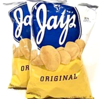 (12) Jays Original Big Bag Potato Chips, (Pack Of 10) 10oz Bags.Chicago Classic.