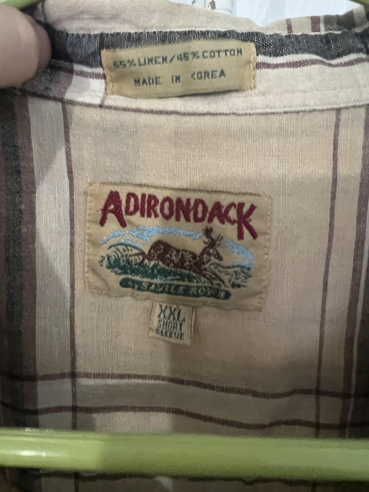 FILA Camicia casual vintage Adirondack di Savile Row a maniche corte con bottoni taglia XXL