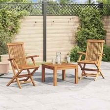 Gartenstühle 2 Stk. Klappbar Massivholz Teak