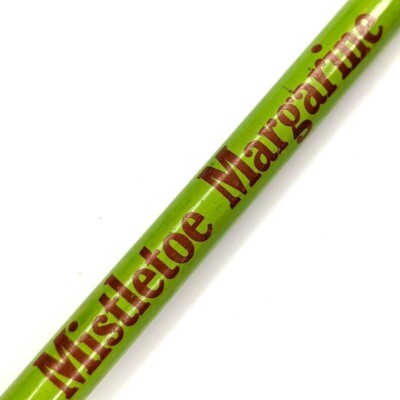 c1920s Mistletoe Margarine Advertising Unsharpened Jumbo Wood Pencil Butter G19