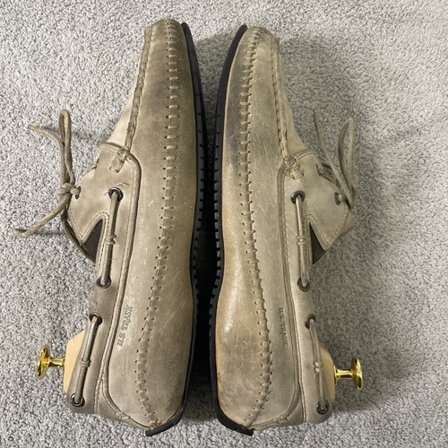 HS Trask Loafers Men's Size 9M Antelope 2 Eye Suede Boat Shoes Driving Moccasins - Picture 11 of 19