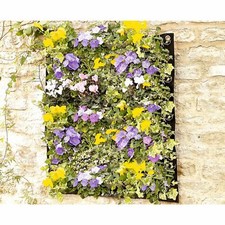 Wall or Fence Mounted Flower Planter Holder 9 Pocket Hanging Vertical Garden