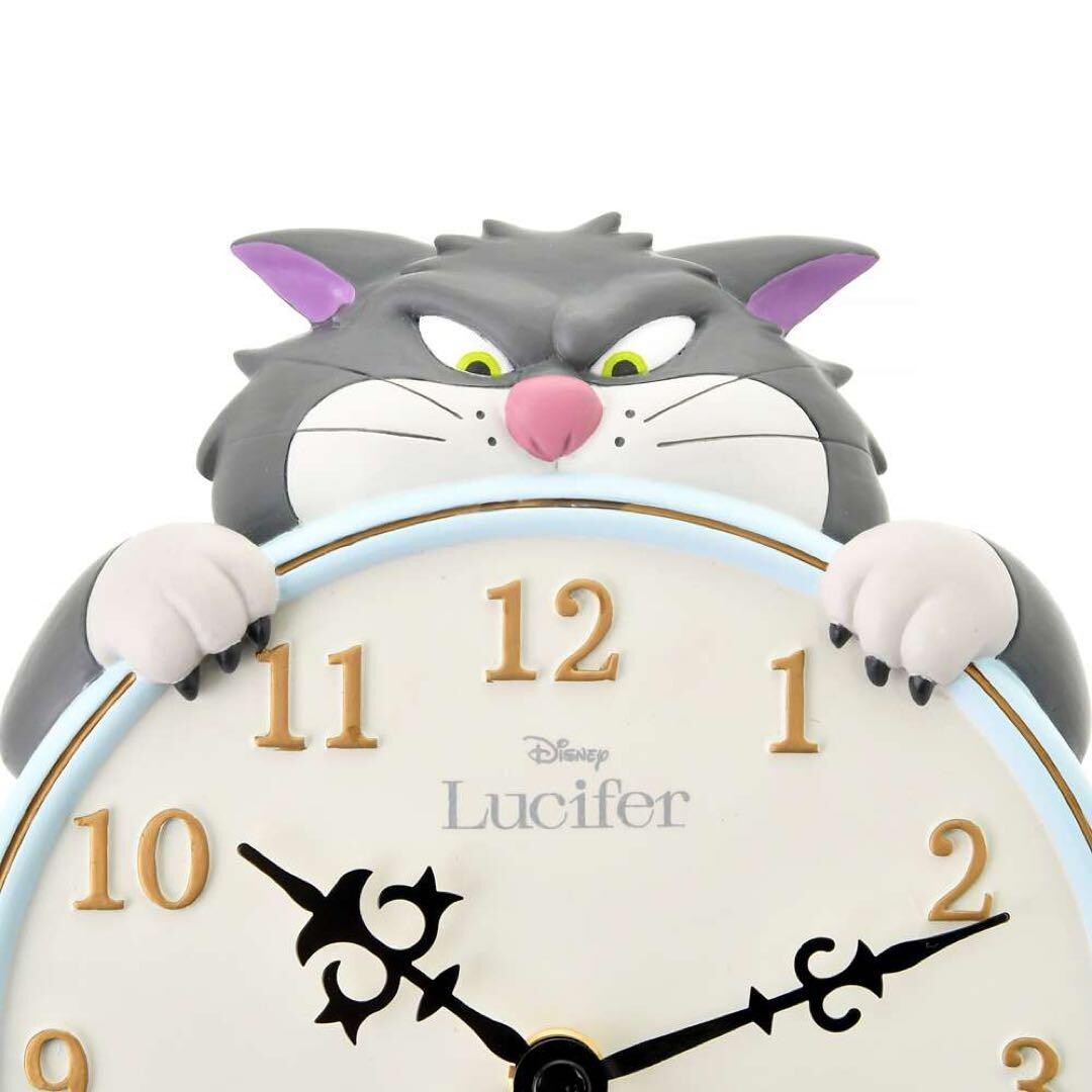 Lucifer Figurine Wall Clock Disney Japan CAT DAY 2024