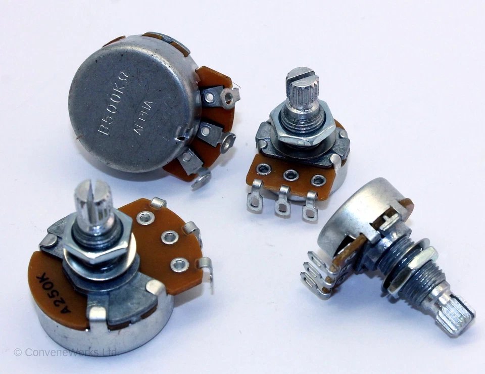 Alpha potentiometers ("pots") for guitar/bass volume/tone UK SELLER