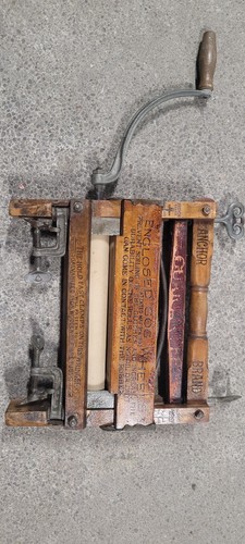 Antique Patent 1898 Anchor Brand Laundry Clothes Wringer Vintage Decor