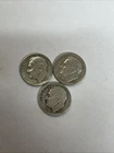 1950’s SILVER Roosevelt Dime X (3)