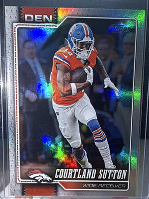2026 Topps Flagship Courtland Sutton #62 Rainbow Holo Foil Denver Broncos