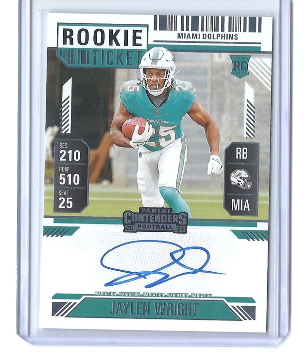 2024 Contenders Jaylen Wright Rookie Ticket Variation Auto
